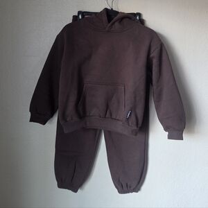 Comfrt 2 Piece Set- Sweatpants And Hoodie Brown Size Large